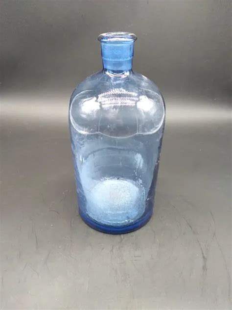 Ancien Pot Ou Flacon Pharmacie Verre Bleu France Xixe Si Cle Eur