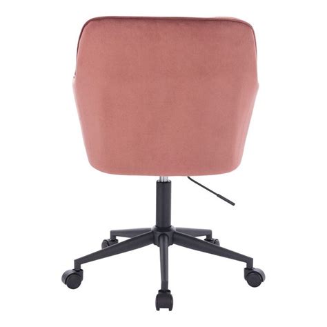 Chaise De Bureau Roulettes Woltu Rose Velours R Glable En