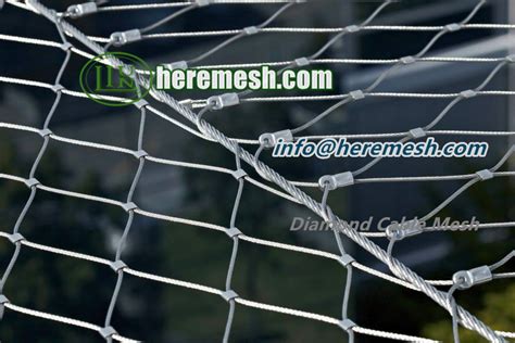 Diamond Cable Mesh Stainless Steel Ferrule Rope Mesh