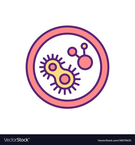 Gut Microbiota Rgb Color Icon Royalty Free Vector Image