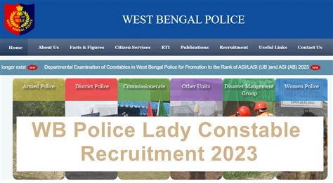 Wb Police Lady Constable Recruitment 2023 Notification Out Apply