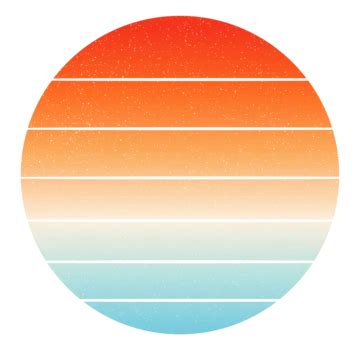 Vintage Retro Sunset Graphics Vector Sunset Circle Retro Vintage PNG