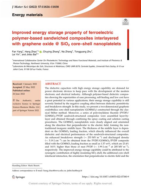 Improved Energy Storage Property Of Ferroelectric Polymer Based