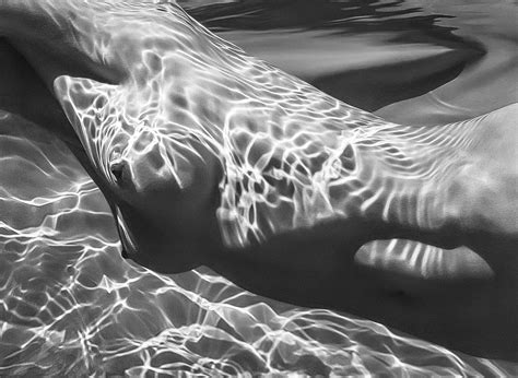 Alex Sher Apriel Underwater Black And White Nude Photograph