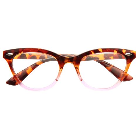 Clear Cat Eye Glasses - Emma Gradient Frame Cat Eye Clear Glasses ...