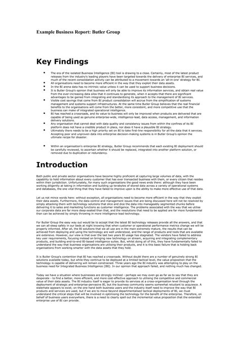 Free Printable Business Report Templates Word Excel Pdf Example