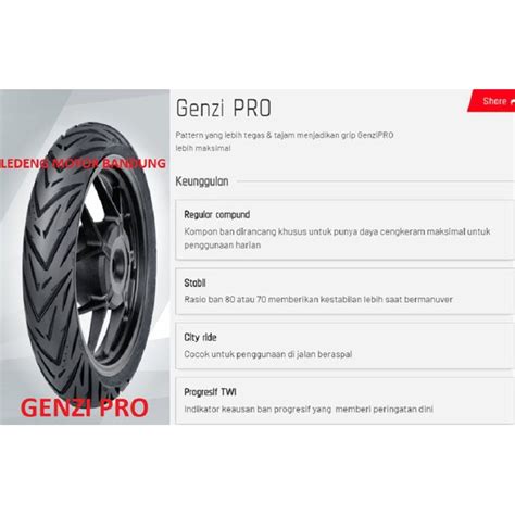 Jual FDR 90 80 14 Genzi Pro Ban Tubeless Motor Matic Roda Depan Atau