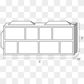 Concrete Block Dimensions - Monochrome, HD Png Download - vhv