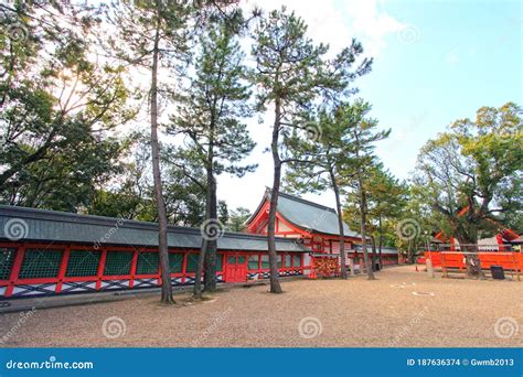 Gran Santuario De Sumiyoshi En Osaka Foto De Archivo Imagen De