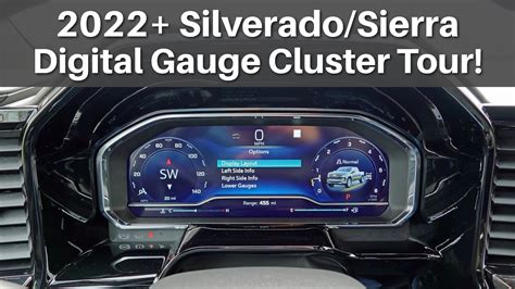 2022 GM Silverado Sierra Digital Gauge Cluster Full Demo YouTube