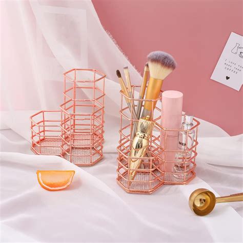 Mercer In Desk Organizer Kitchen Utensil Holder Rose Gold Makeup