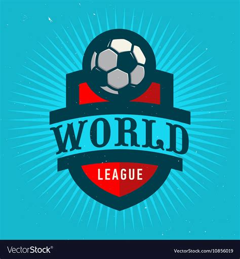 World league soccer emblem design football badge Vector Image