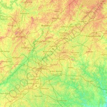 Fulton County topographic map, elevation, relief