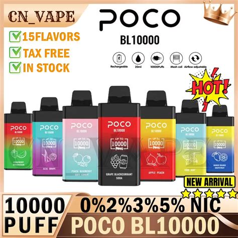 Original 10000 Puffs Disposable Vape Poco Bl10000 Electronic Cigarette Vape Pen Rechargeable