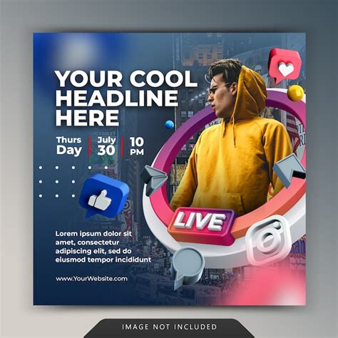 Premium PSD Live Streaming Workshop Instagram Post Social Media Post