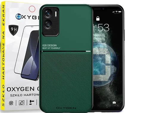 Etui case OXYGEN IQS do HUAWEI HONOR 90 LITE ZIELONE szkło hartowane