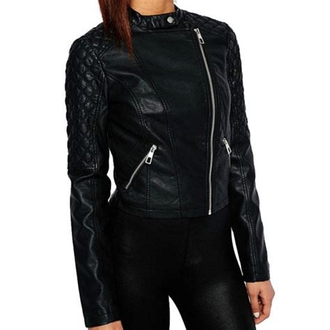 Biker Ariana Grande Leather Jacket With Quilted Sleeves Films Jackets