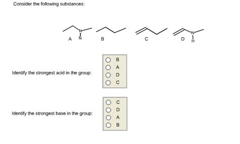 Solved Consider The Following Substances Identify The Chegg