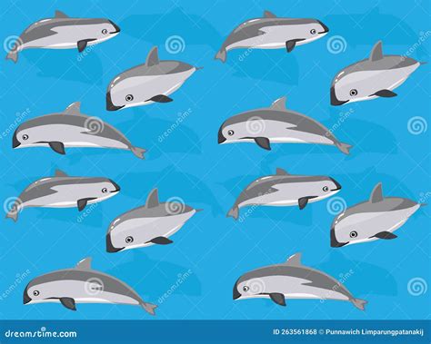 Vaquita Porpoise Endangered Species Seamless Wallpaper Background