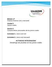 M17 U3 S6 docx Módulo 17 Práctica forense civil y mercantil Unidad