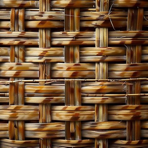 Rattan Handmade Texture Premium AI Generated Image