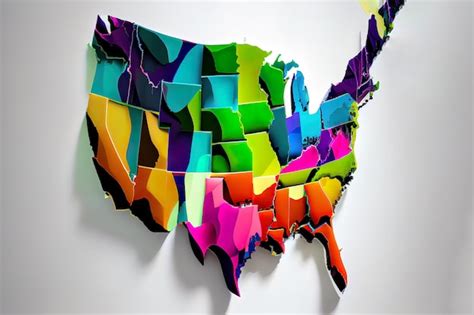 Premium Photo United States Map In The White Background
