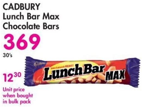 CADBURY Lunch Bar Max Chocolate Bars Offer At Makro