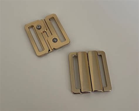 Piece Gold Swimwear Clasp Bikini Buckle Hook Clasp Lingerie Buckle Mm Etsy
