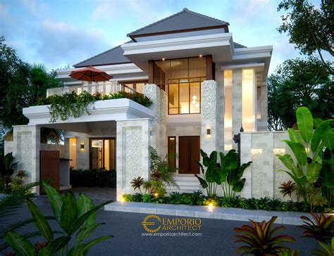 Desain Exterior Rumah Villa Bali 2 Lantai Bapak Rivan Di Nusa Dua Bali