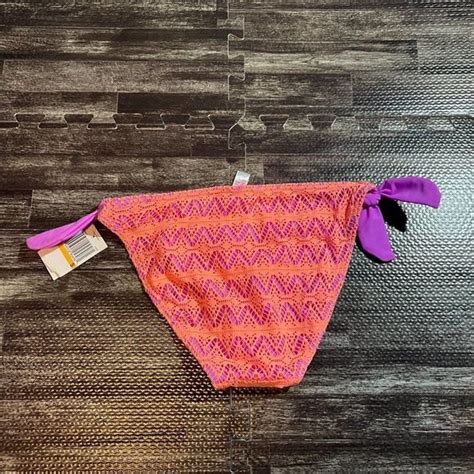 Hula Honey Swim Nwt Hulahoney Crochet Sidetie Hipster Bikini