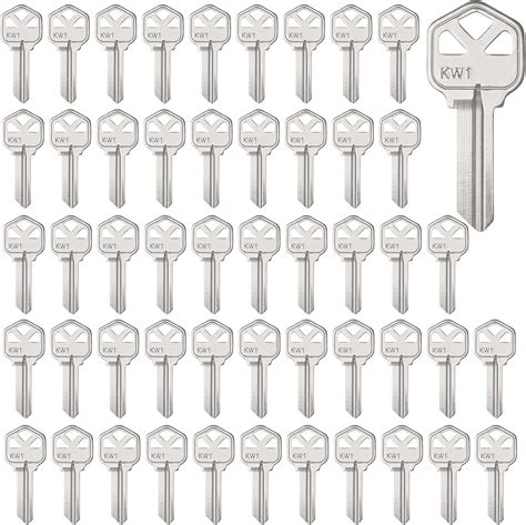 Kw1 Blank Key Blanks Pack Of 50 Uncut Blank Keys In Premium Brass