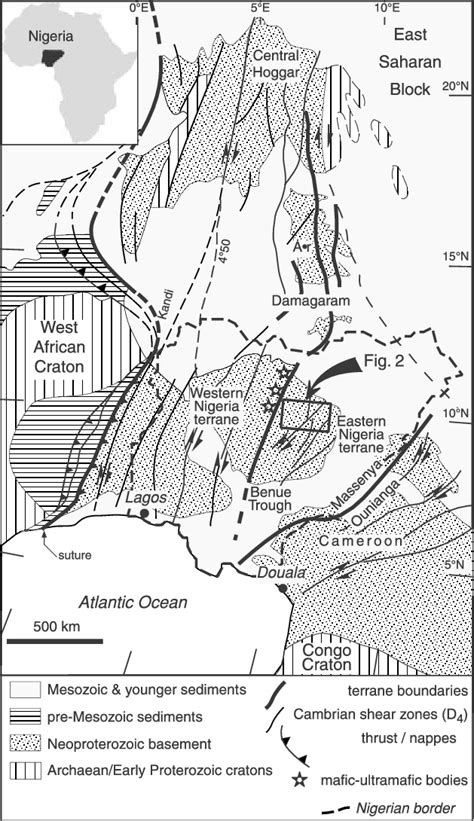 Geological Sketch Map Of The Hoggaraïrnigeria Province Showing The