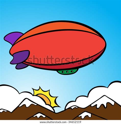 blimp cartoon stock vector royalty   shutterstock
