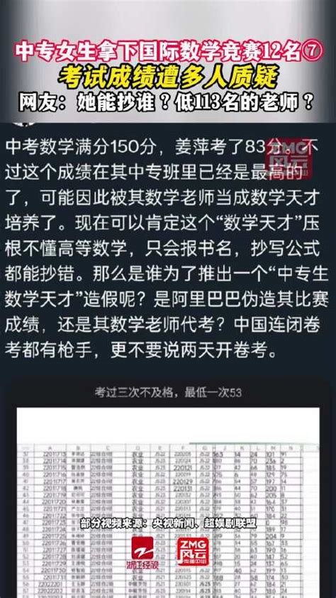 姜萍考试成绩遭多人质疑网友：她能抄谁？低113名的老师？ 新浪新闻