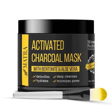 Activated Charcoal Mask With Bentonite Powder And Aloe Vera Matra
