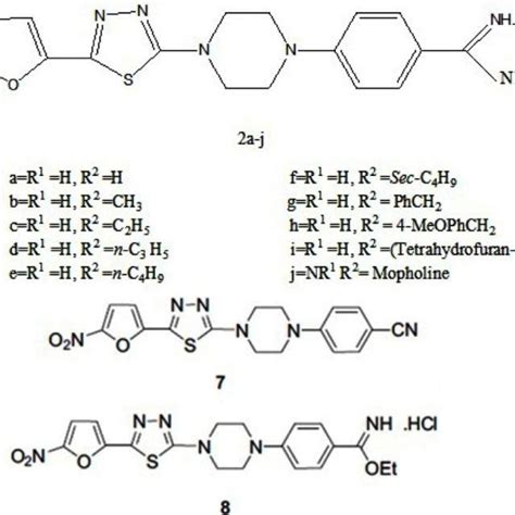 Structure of novel 5-(5-nitrofuran-2-yl)-1, 3, 4-thiadiazoles with... | Download Scientific Diagram