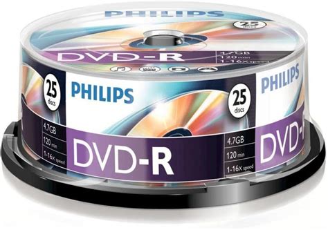 PHILIPS DVD R 4 7 GB Data 120 Min 16 X Spindle De 25 Amazon Fr