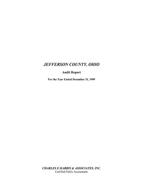 Jefferson County Ohio Auditor State Oh Form Fill Out And Sign