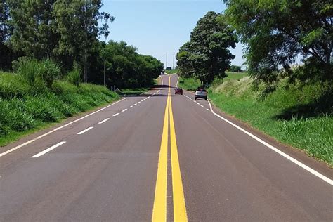 Rodovia Que Liga Ipor E Alt Nia Recebe Refor O De Sinaliza O