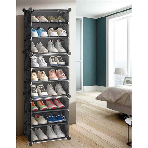 Ripley ZAPATERA ORGANIZADOR ARMABLE 9 NIVELES MULTIUSOS NEGRO