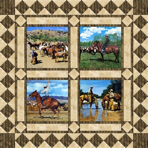 Vintage Cowboy Quilt These Vintage Cowboy Quilt Blocks Will Make A