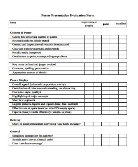 Presentation Evaluation Template