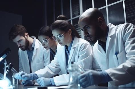 Premium Ai Image Shot Of A Group Of Scientists Working Together In A