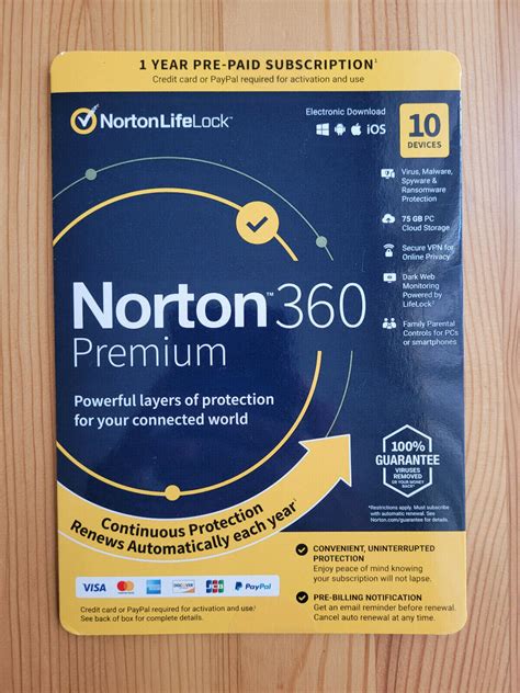 Norton Premium Devices Antivirus Auto Renewal Ebay