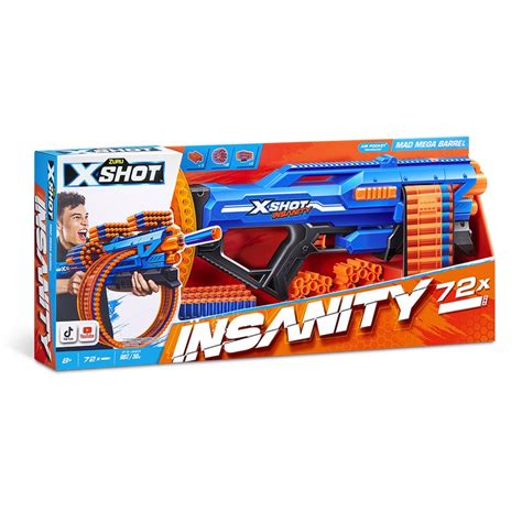 Buy Zuru X Shot Insanity Mega Barrel Blaster Toy Gun W 72 Darts Kids