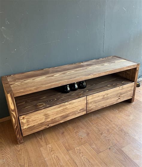 Rustic Tv Stand Handmade Wooden Tv Stand Tv Cabinet Wooden Tv Console