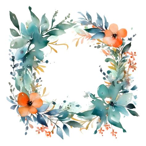 Rustic Greenery And Flower Round Frame Design For Summer Weddings And