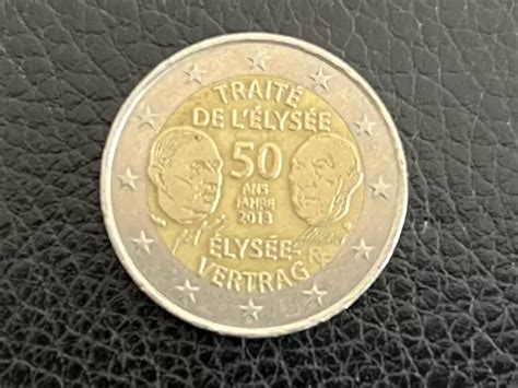 Piece Euro Ans Du Traite De L Elysee Comm Morative France Eur