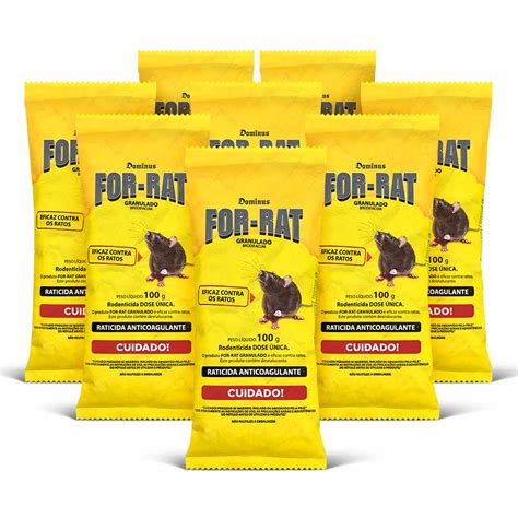 Melhor Isca Para Rato - Raticida Isca Rato FOR-RAT Granulado 8 Sachês de 100g (800g)