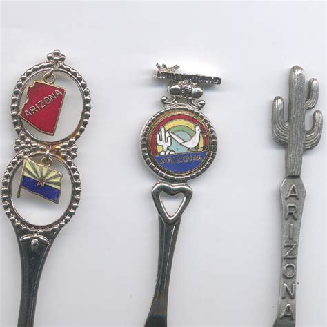 3 Arizona Souvenir Spoons Silver Plate - Etsy